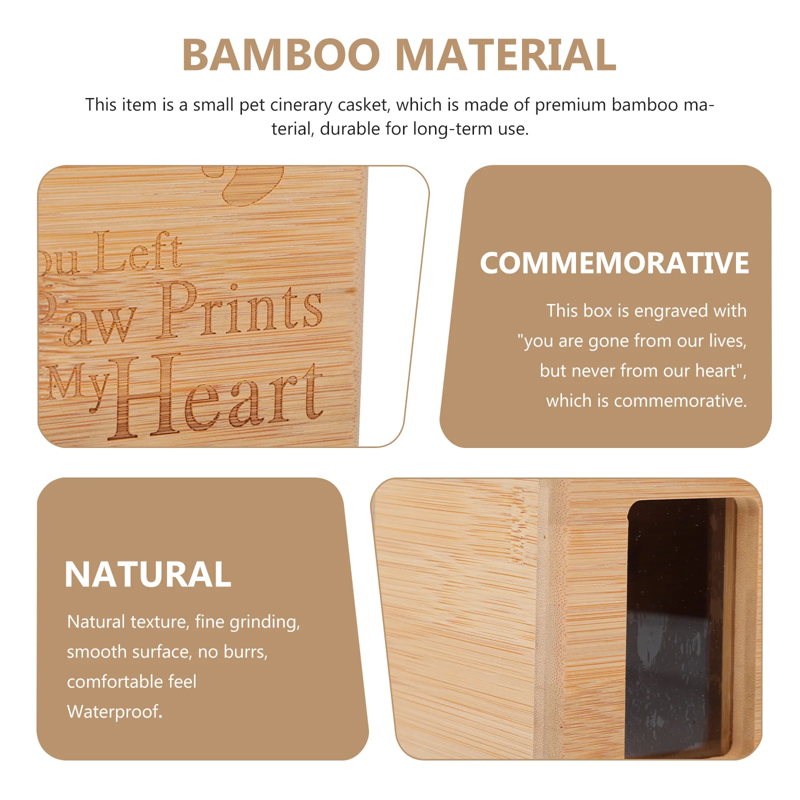 1pc Bamboo EVA Pet Cremation Urn Small Size Safe Storage Beloved Pets Ashes Cinerary Casket Funeral Accessories Premium Material
1pc Bamboo EVA Pet Cremation Urn Small Size Safe Storage Beloved Pets Ashes Cinerary Casket Funeral Accessories Premium Material