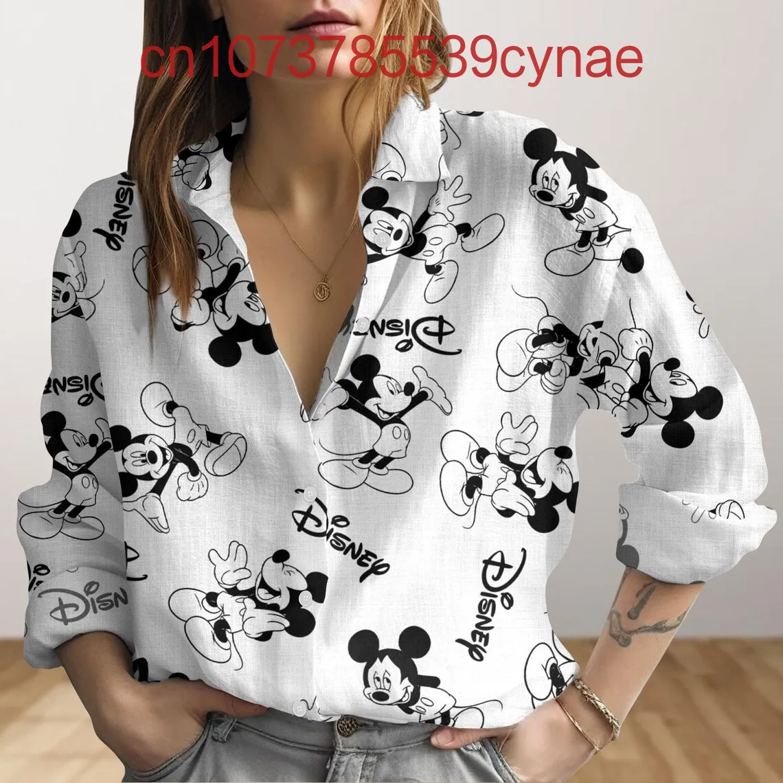2025 Summer Fantasia Mickey Women's Long Sleeve Button Up Blouse 3D Printed Disney Fashion and Casual Street Women's Shirt
2025 Summer Fantasia Mickey Women's Long Sleeve Button Up Blouse 3D Printed Disney Fashion and Casual Street Women's Shirt