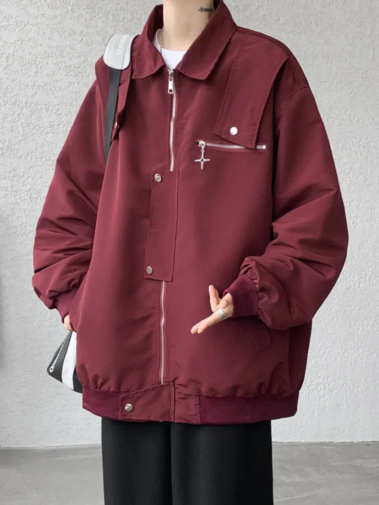 American High Street Oversize Workwear Jacket Men's Spring Autumn plus Size Stand Collar Top Pilot Coat Loose Fit Long Sleeve
American High Street Oversize Workwear Jacket Men's Spring Autumn plus Size Stand Collar Top Pilot Coat Loose Fit Long Sleeve