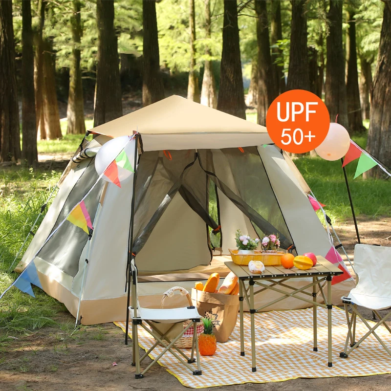 Single layer fully automatic portable folding outdoor tent with silver glue sun protection and outdoor camping tent
Single layer fully automatic portable folding outdoor tent with silver glue sun protection and outdoor camping tent