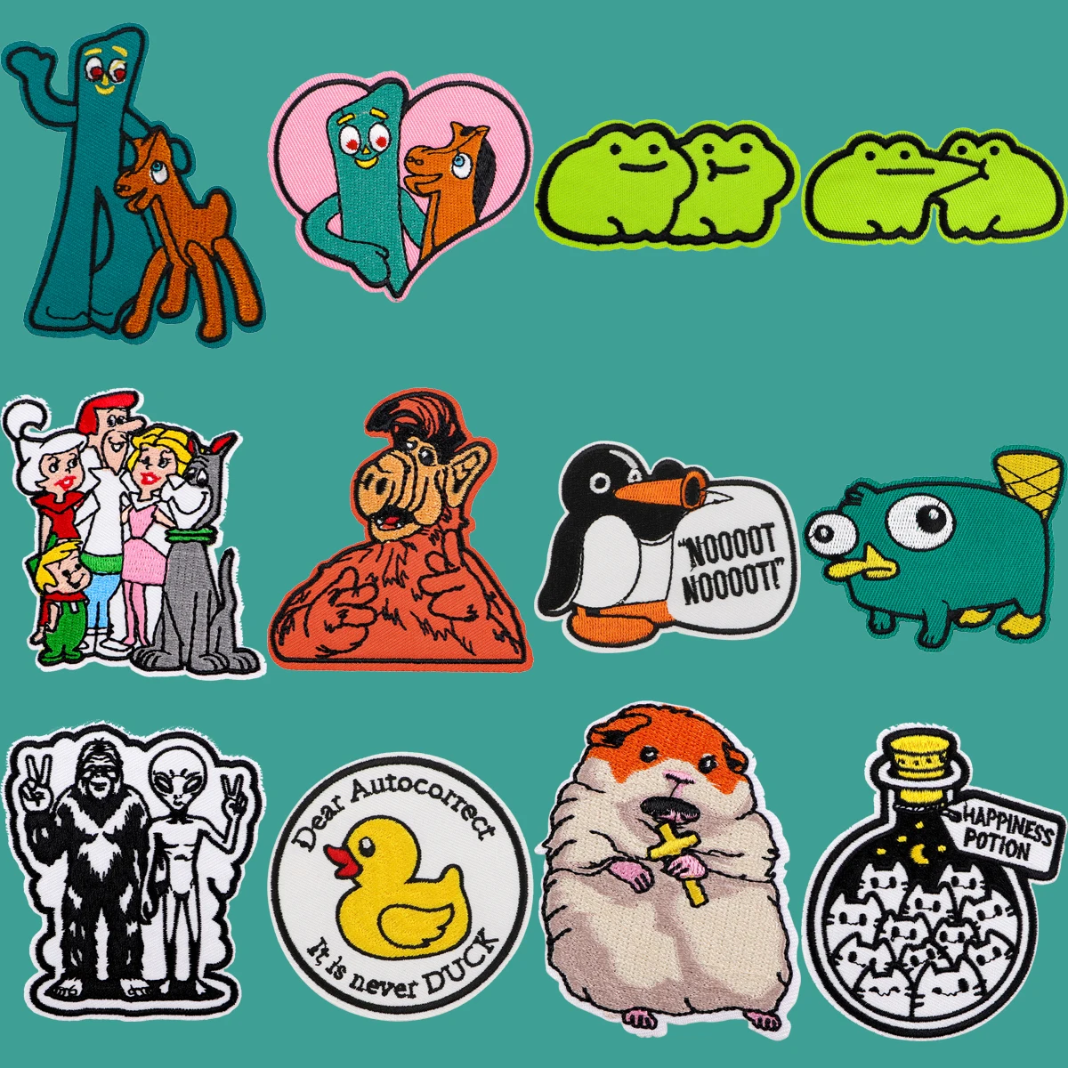 Cute Green Frog Duck Hamster Embroidered Patches For Clothing DIY Badge Cartoon Adhesive Patches Cat Clothes Stickers Appliques
Cute Green Frog Duck Hamster Embroidered Patches For Clothing DIY Badge Cartoon Adhesive Patches Cat Clothes Stickers Appliques