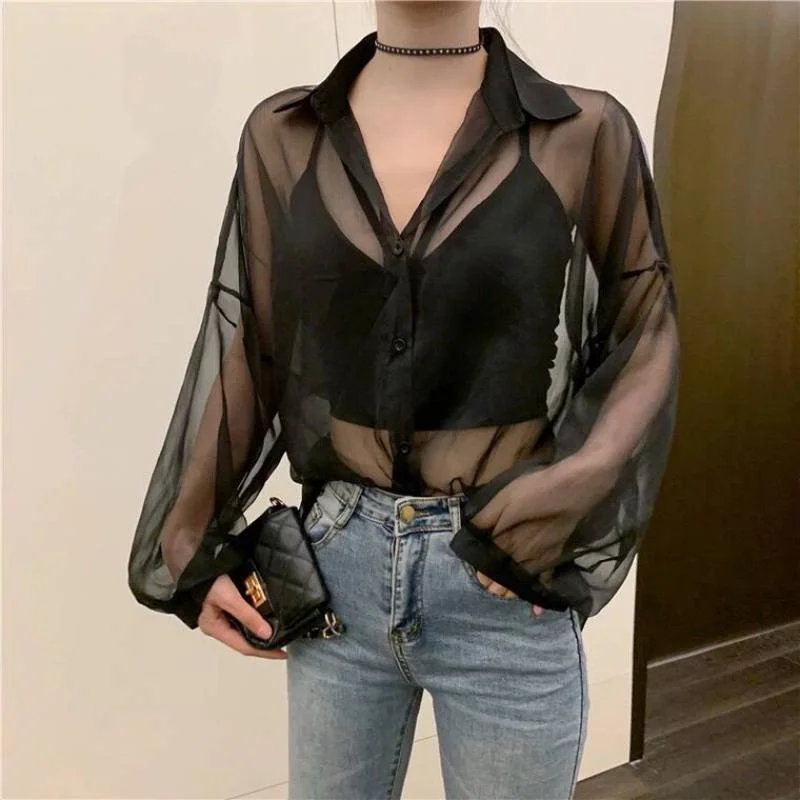 Sexy Fishnet Transparent Black Mesh Tops See Through Solid Puff Sleeve Top New Summer Club Party Sexy Loose Basic 2024 Fashion
Sexy Fishnet Transparent Black Mesh Tops See Through Solid Puff Sleeve Top New Summer Club Party Sexy Loose Basic 2024 Fashion