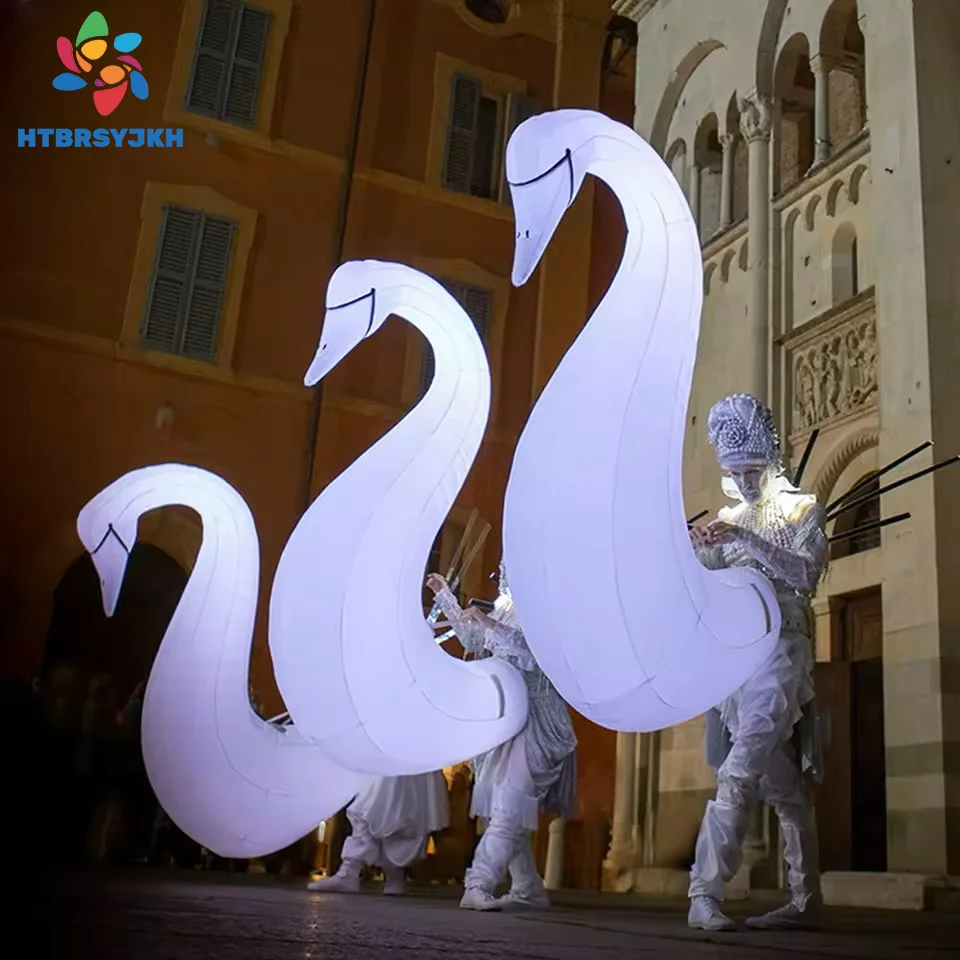 Inflatable swan costumes, LED lights displayed on the advertising stage, parades, concert performances, 2025
Inflatable swan costumes, LED lights displayed on the advertising stage, parades, concert performances, 2025
