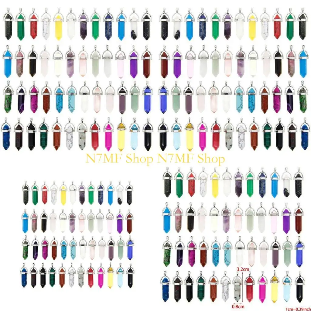 N7MF 50x Crystal Gemston Pendant Necklace Pointed Beads Charms Gift
N7MF 50x Crystal Gemston Pendant Necklace Pointed Beads Charms Gift