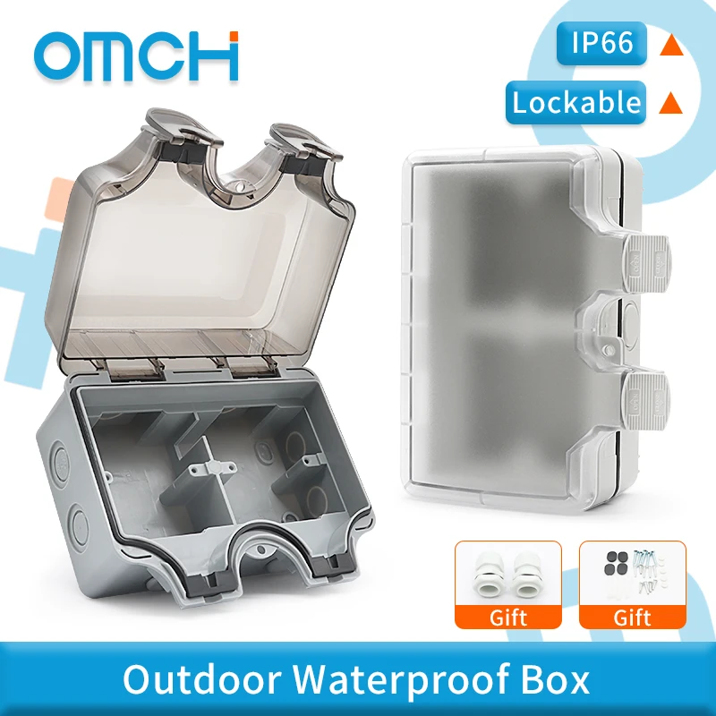 OMCH 86 146, розетка-переключатель, защитная коробка, уличный водонепроницаемый чехол, открытая скрытая установка, дуплексный солнцезащитный крем, непромокаемый
OMCH 86 146, розетка-переключатель, защитная коробка, уличный водонепроницаемый чехол, открытая скрытая установка, дуплексный солнцезащитный крем, непромокаемый