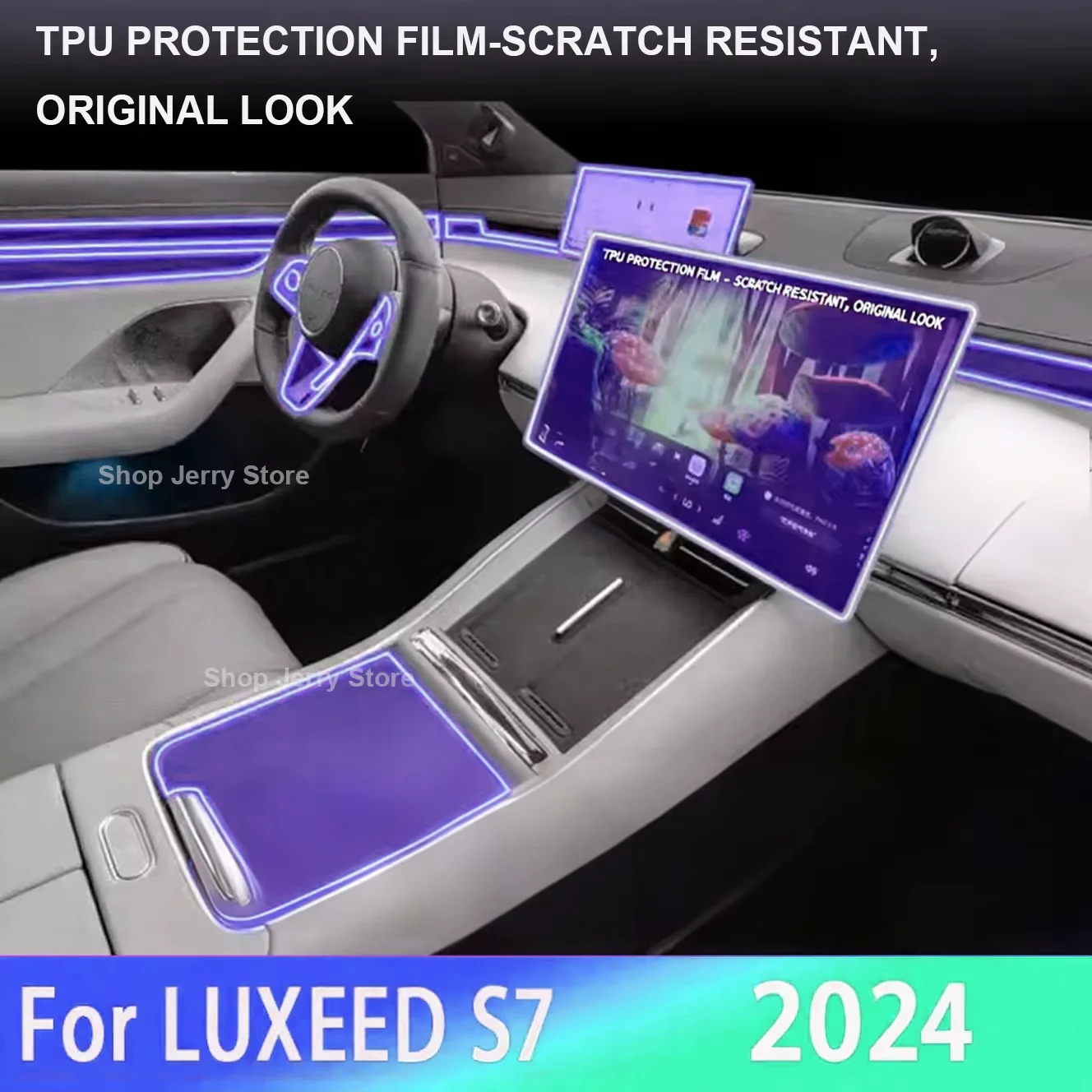 HD прозрачная автомобильная наклейка против царапин для LUXEED S7 2024, внутренняя защитная пленка, комплект чехлов для центральной консоли приборной панели
HD прозрачная автомобильная наклейка против царапин для LUXEED S7 2024, внутренняя защитная пленка, комплект чехлов для центральной консоли приборной панели
