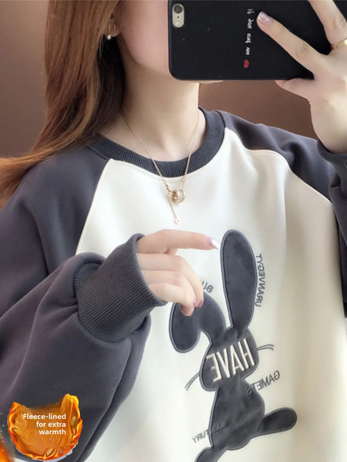 Harajuku Style Fleece Lined Rabbit Print Hoodie Spring Autumn Winter Women's Oversize Patchwork Sweatshirt Korean Commute Style
Harajuku Style Fleece Lined Rabbit Print Hoodie Spring Autumn Winter Women's Oversize Patchwork Sweatshirt Korean Commute Style