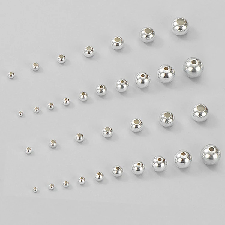 Wholesale 100% Real 925 Silver Round Beads Spacer Beads Accessories Silver Bead for Bracelet Necklace Jewelry Making Findings
Wholesale 100% Real 925 Silver Round Beads Spacer Beads Accessories Silver Bead for Bracelet Necklace Jewelry Making Findings