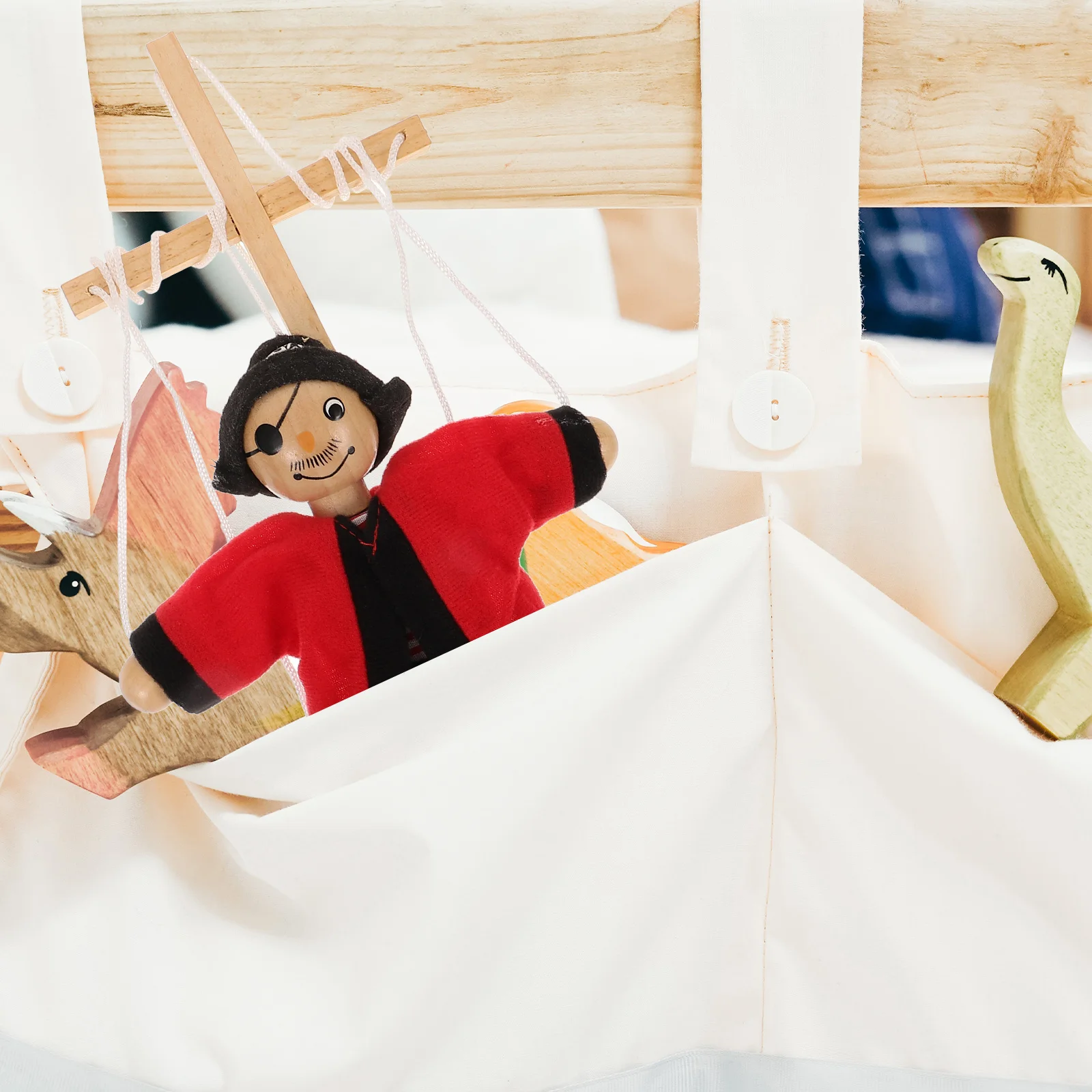 Pirate Marionette Toys Reusable Material Smooth Polishing Fun Parent Child Interactive School Toy Finger Exercise Wooden Puppet
Pirate Marionette Toys Reusable Material Smooth Polishing Fun Parent Child Interactive School Toy Finger Exercise Wooden Puppet