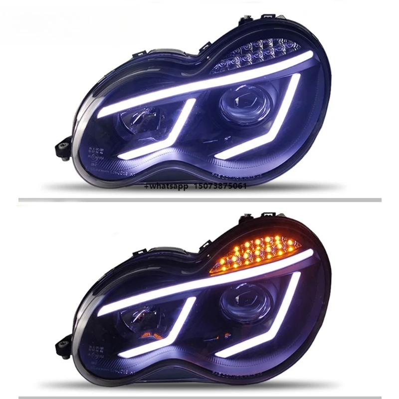 For C Class W203 2000-2006 Halogen LED Upgrade Headlights 6000K Blue Light New All-in-One Functions 12V Car
For C Class W203 2000-2006 Halogen LED Upgrade Headlights 6000K Blue Light New All-in-One Functions 12V Car
