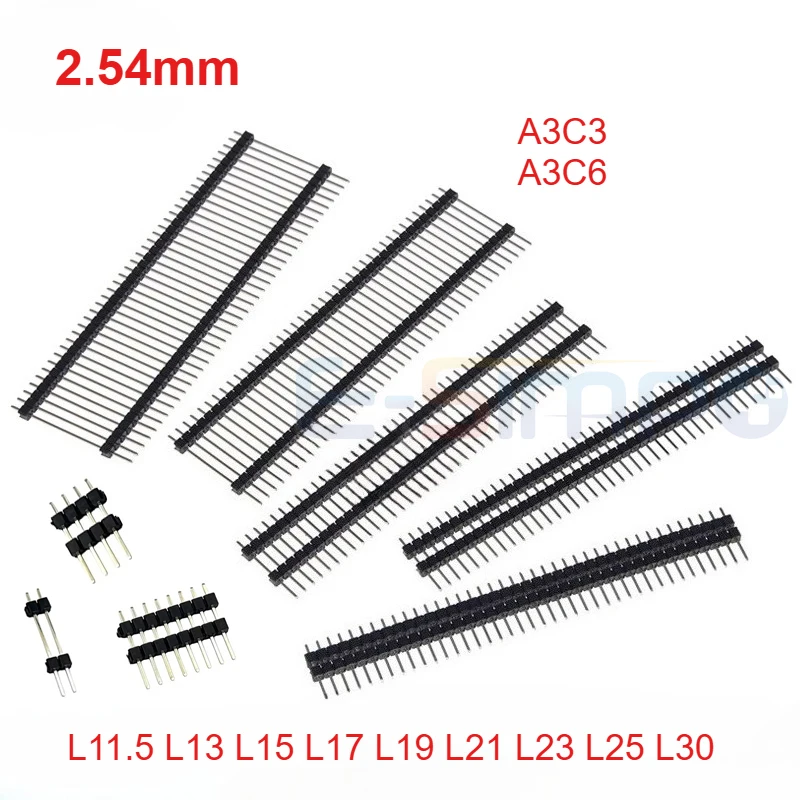 100pcs 2.54mm Gold Single Row Double plastic 1x2/3/4/5/6/7-40P PCB Board Spacer Male Pin Header Long 11.5/13/15/17/19/21/25/30mm
100pcs 2.54mm Gold Single Row Double plastic 1x2/3/4/5/6/7-40P PCB Board Spacer Male Pin Header Long 11.5/13/15/17/19/21/25/30mm