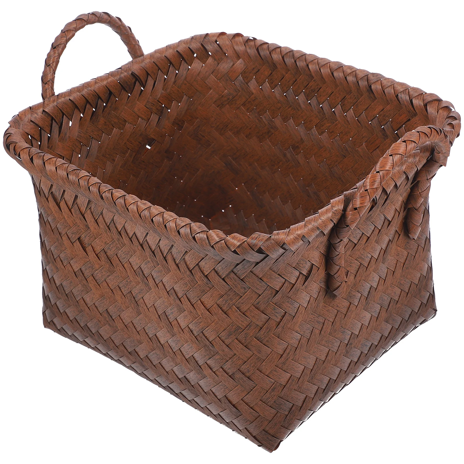 Imitation Rattan Storage Basket 1 Small Size Woven PP Material Light Brown Color Desk ganizer Kitchen Sundries Holder 
Imitation Rattan Storage Basket 1 Small Size Woven PP Material Light Brown Color Desk ganizer Kitchen Sundries Holder