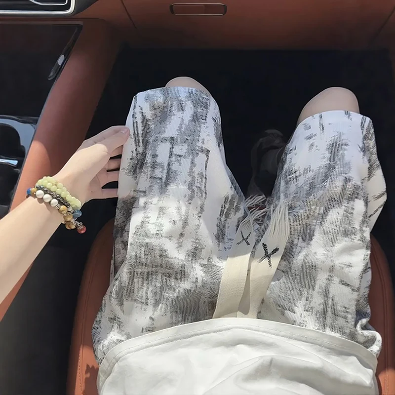 Water-Media Tie-Dye Men's Summer Thin Ice-Silk orts Loose Breathable Qui-Dry Spor Five-Quarter Straight-Cut Casual Pants
Water-Media Tie-Dye Men's Summer Thin Ice-Silk orts Loose Breathable Qui-Dry Spor Five-Quarter Straight-Cut Casual Pants