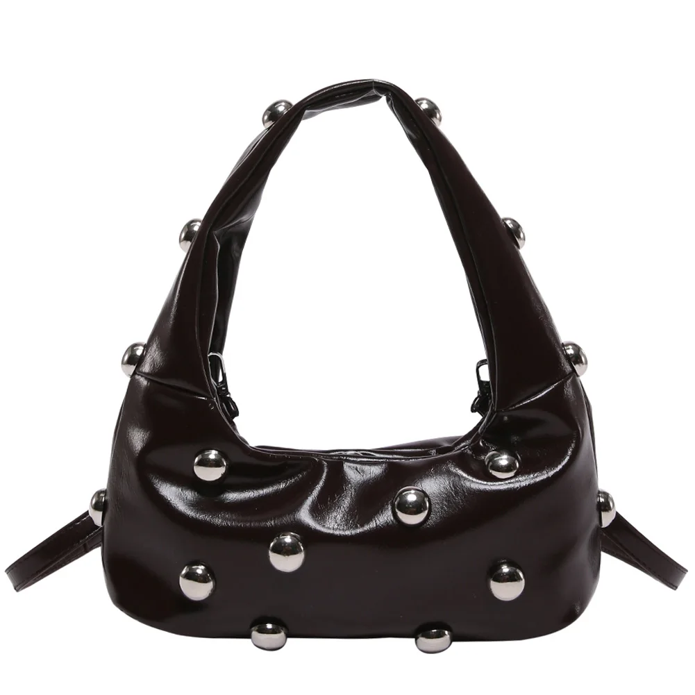 Women PU Rivet Shoulder Bag Stylish Crossbody Bag Solid Color Trendy Underarm Bag Punk Style Satchel Purse Outdoor Travel Bag
Women PU Rivet Shoulder Bag Stylish Crossbody Bag Solid Color Trendy Underarm Bag Punk Style Satchel Purse Outdoor Travel Bag