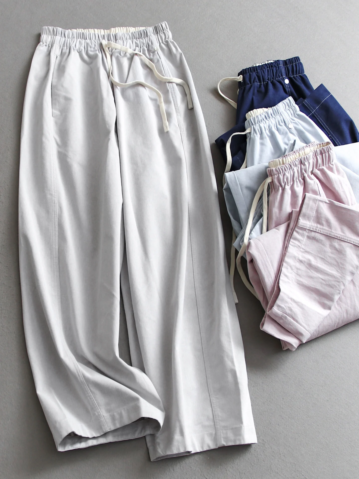 Loose Straight Leg Pants Women's Casual Trousers Pure Cotton Drawstring Elastic Waist Autumn New Style Versatile Comfortable
Loose Straight Leg Pants Women's Casual Trousers Pure Cotton Drawstring Elastic Waist Autumn New Style Versatile Comfortable
