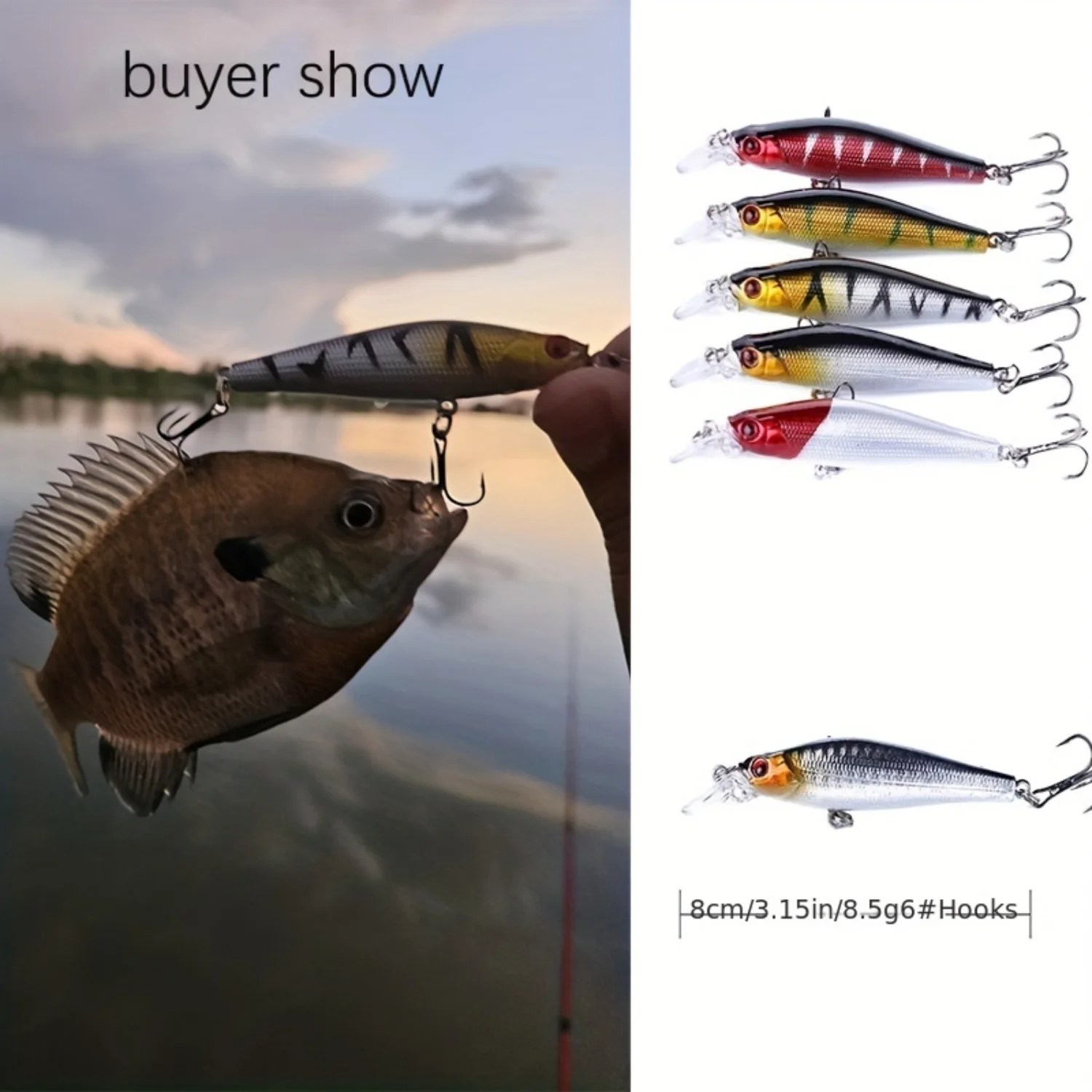 56pcs Topwater Minnow Fishing Lures Kit - Increase Your Catch with Artificial Tackle Crank Baits!
56pcs Topwater Minnow Fishing Lures Kit - Increase Your Catch with Artificial Tackle Crank Baits!