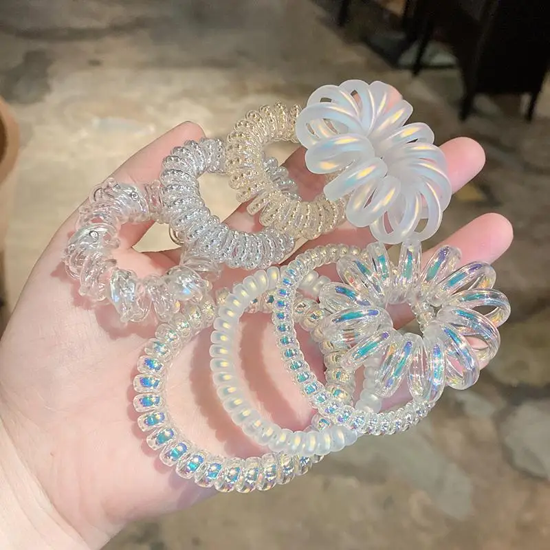 8pcs-Seamless telephone wire hair ring iridescent white minimalist hair tie ethereal hair rope elastic band for girls
8pcs-Seamless telephone wire hair ring iridescent white minimalist hair tie ethereal hair rope elastic band for girls