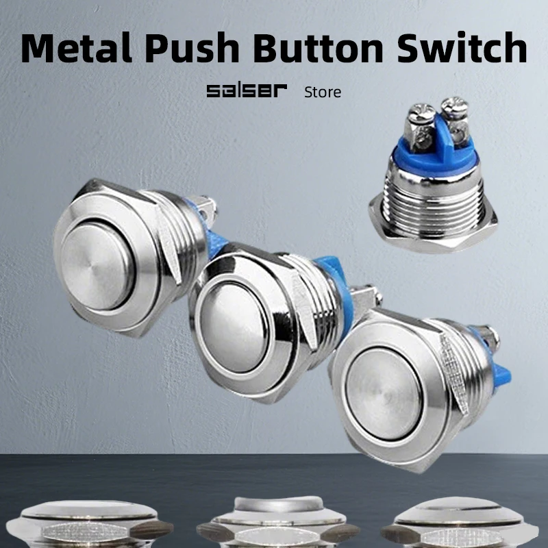 Metal Push Button Switch 16/19/22mm Waterproof IP65 Start Horn DIY Momentary Reset Car Modification Doorbell Control
Metal Push Button Switch 16/19/22mm Waterproof IP65 Start Horn DIY Momentary Reset Car Modification Doorbell Control