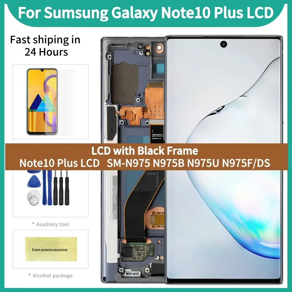 AMOLED-экран для Samsung Galaxy Note10 Plus, ЖК-дисплей, дигитайзер сенсорного экрана в сборе, SM-N975F, N975U, Note 10
AMOLED-экран для Samsung Galaxy Note10 Plus, ЖК-дисплей, дигитайзер сенсорного экрана в сборе, SM-N975F, N975U, Note 10