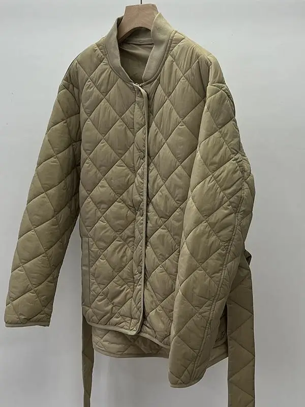 Artistic Warmth Small Scissors Quilted Cotton Coat Slimming Waist Belt Casual Outerwear Winter Straight Tube Long Sve
Artistic Warmth Small Scissors Quilted Cotton Coat Slimming Waist Belt Casual Outerwear Winter Straight Tube Long Sve