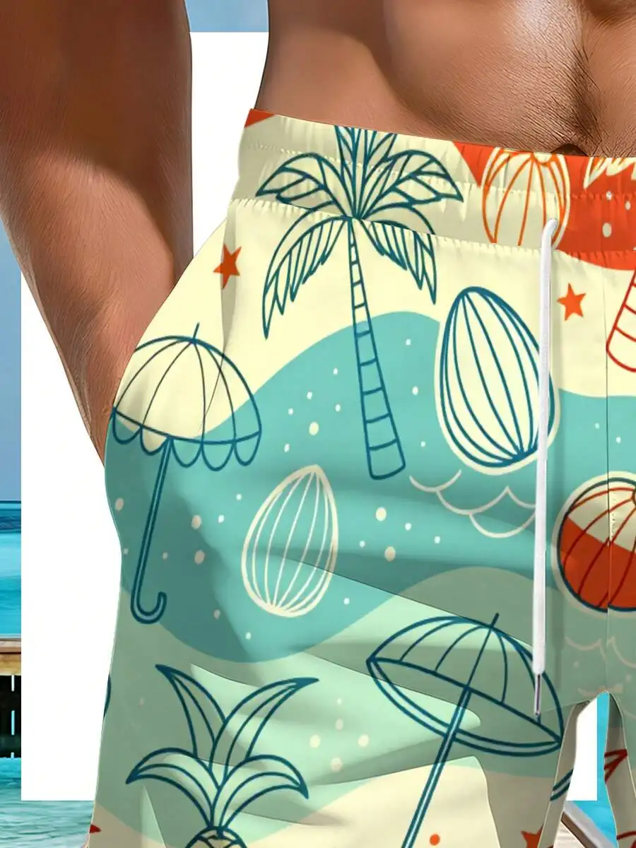 Mens Tropical Print Beach Shorts Palm Tree Pineapple Quick Dry Summer Swim Trunks
Mens Tropical Print Beach Shorts Palm Tree Pineapple Quick Dry Summer Swim Trunks