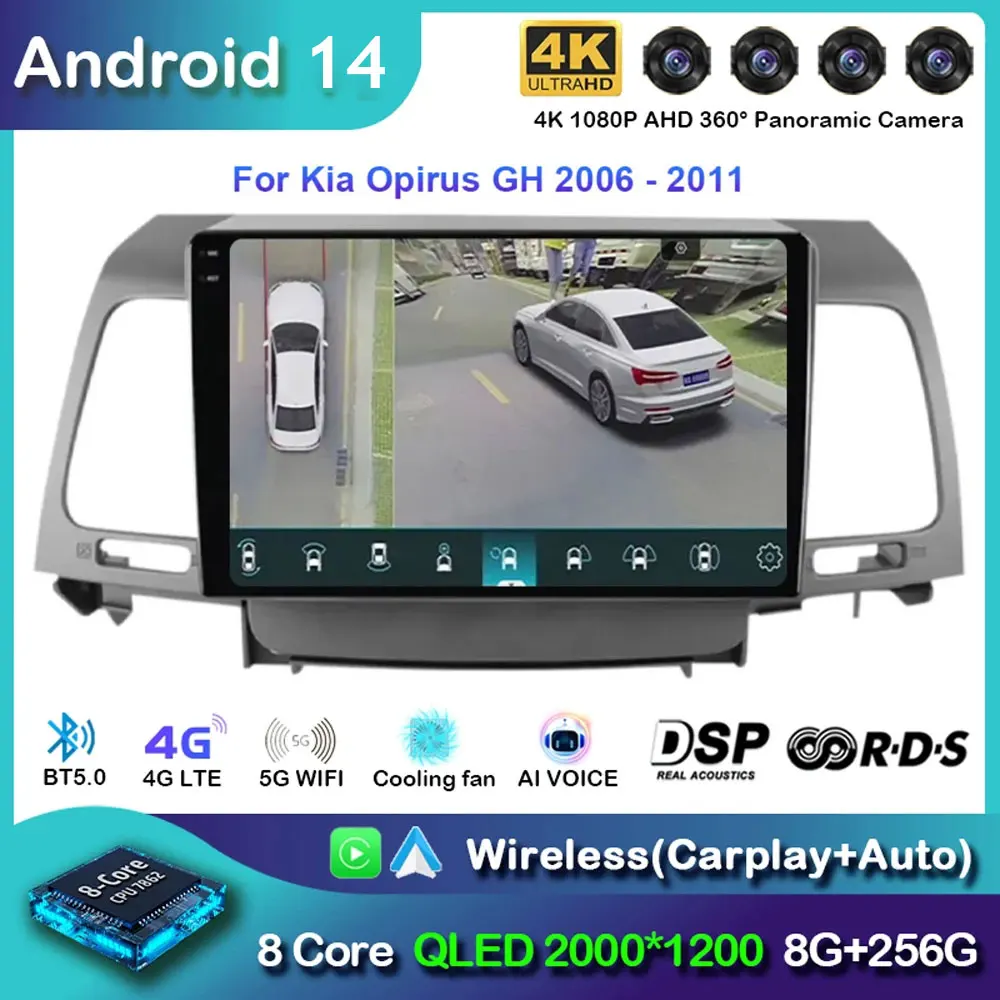 Android 14 «все в одном» интеллектуальные системы для Kia Opirus GH 2007–2008 гг. Автомобильный радиоприемник с мультимедийной навигацией Carplay Auto
Android 14 «все в одном» интеллектуальные системы для Kia Opirus GH 2007–2008 гг. Автомобильный радиоприемник с мультимедийной навигацией Carplay Auto
