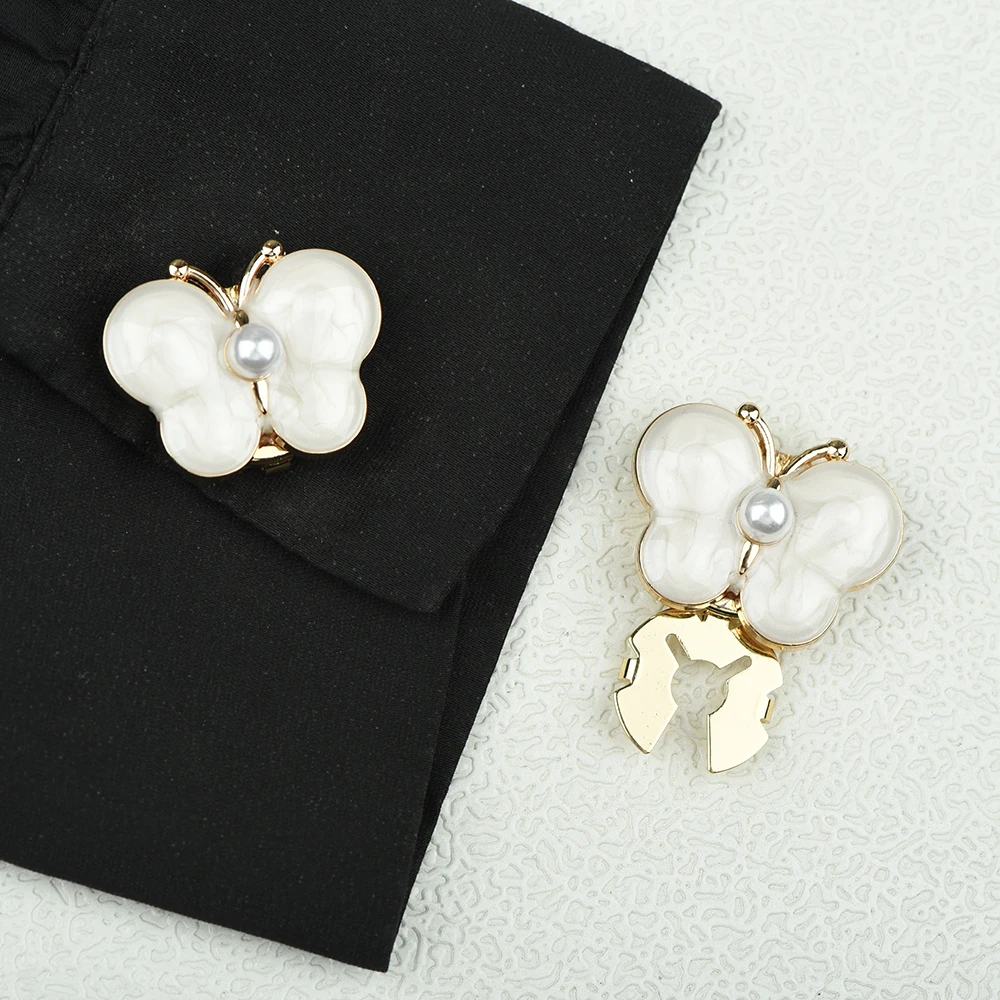 ICEYY Cufflinks for Women No-Sew Button Covers Cute Pearl Enamel Butterfly Sleeve Button Covers Shirt Decorat
ICEYY Cufflinks for Women No-Sew Button Covers Cute Pearl Enamel Butterfly Sleeve Button Covers Shirt Decorat