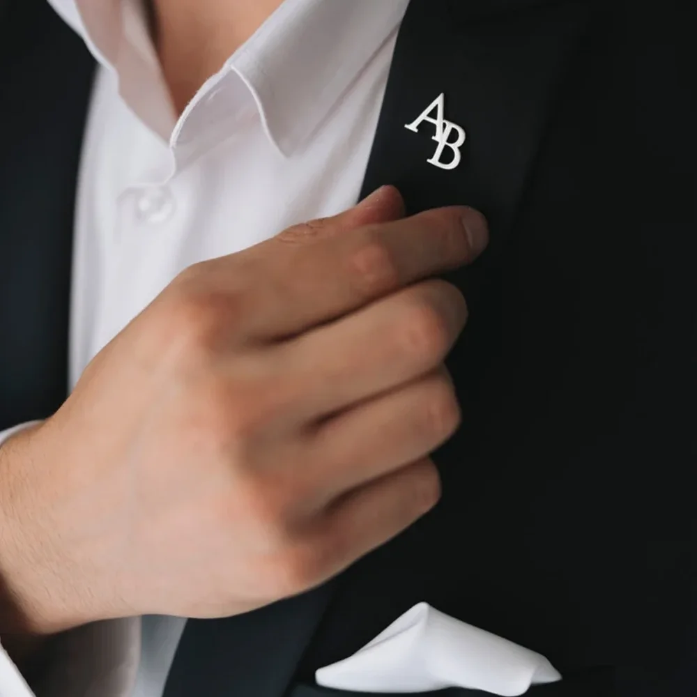 Custom Double Letter Brooch Men Fashion Personalized Custom Initial Button Brooch Stainless steel Jewelry Clothing Accessories
Custom Double Letter Brooch Men Fashion Personalized Custom Initial Button Brooch Stainless steel Jewelry Clothing Accessories