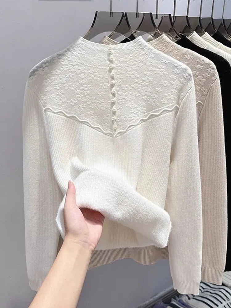Autumn Winter Women's Long Sve Knitted Sweater f High Collar Inteated Fce Slim Fit Color Base Layer Trendy
Autumn Winter Women's Long Sve Knitted Sweater f High Collar Inteated Fce Slim Fit Color Base Layer Trendy