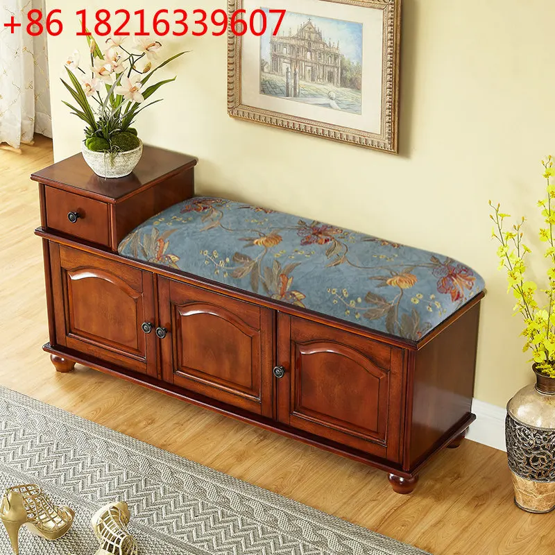 American solid wood home door can sit integrated shoe cabinet soft bag seat cushion into the door wear shoes
American solid wood home door can sit integrated shoe cabinet soft bag seat cushion into the door wear shoes