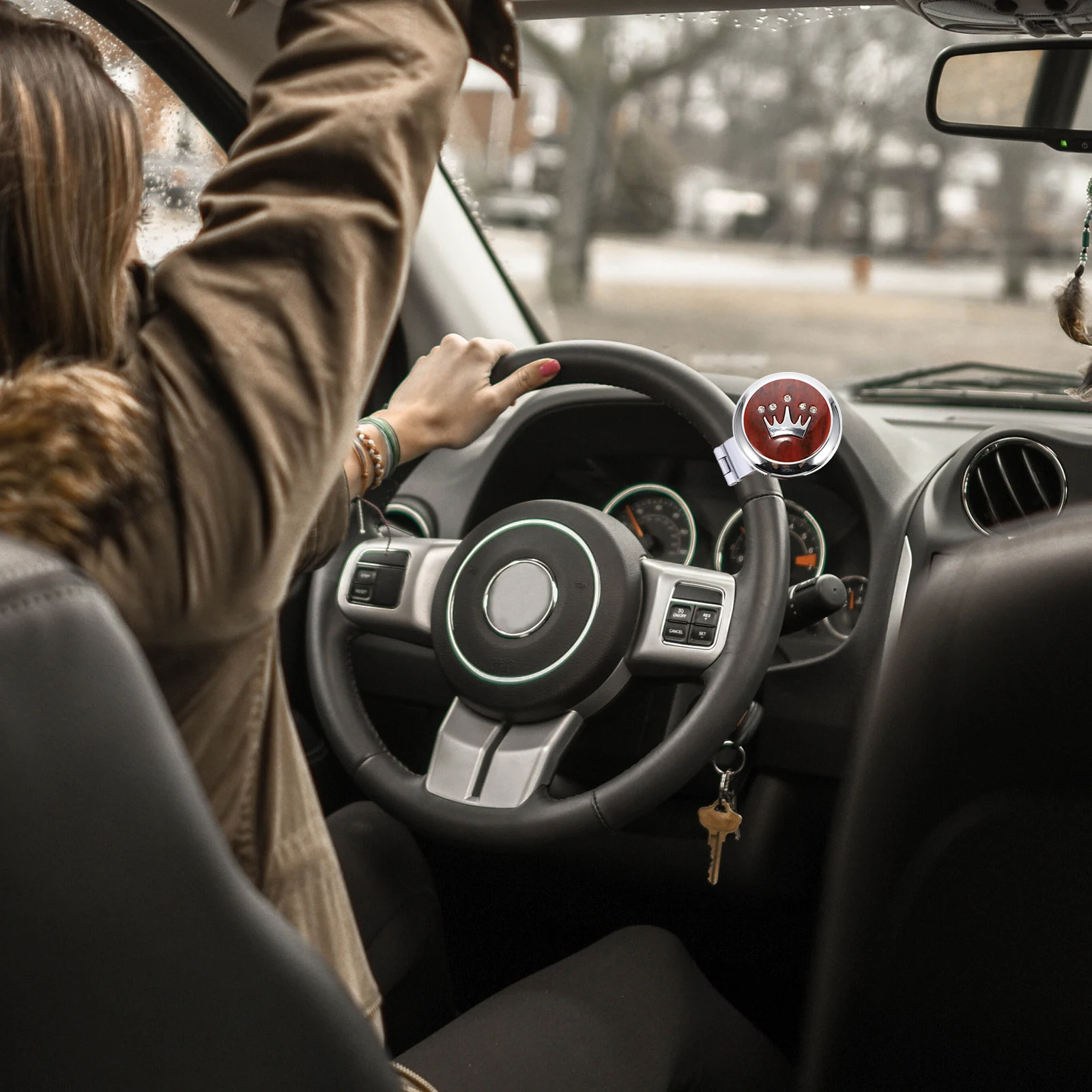 1pc Car Steering Wheel Booster Knob Durable Comfort Grip Handle Aid Control Power Auxiliary For Easy Parking
1pc Car Steering Wheel Booster Knob Durable Comfort Grip Handle Aid Control Power Auxiliary For Easy Parking