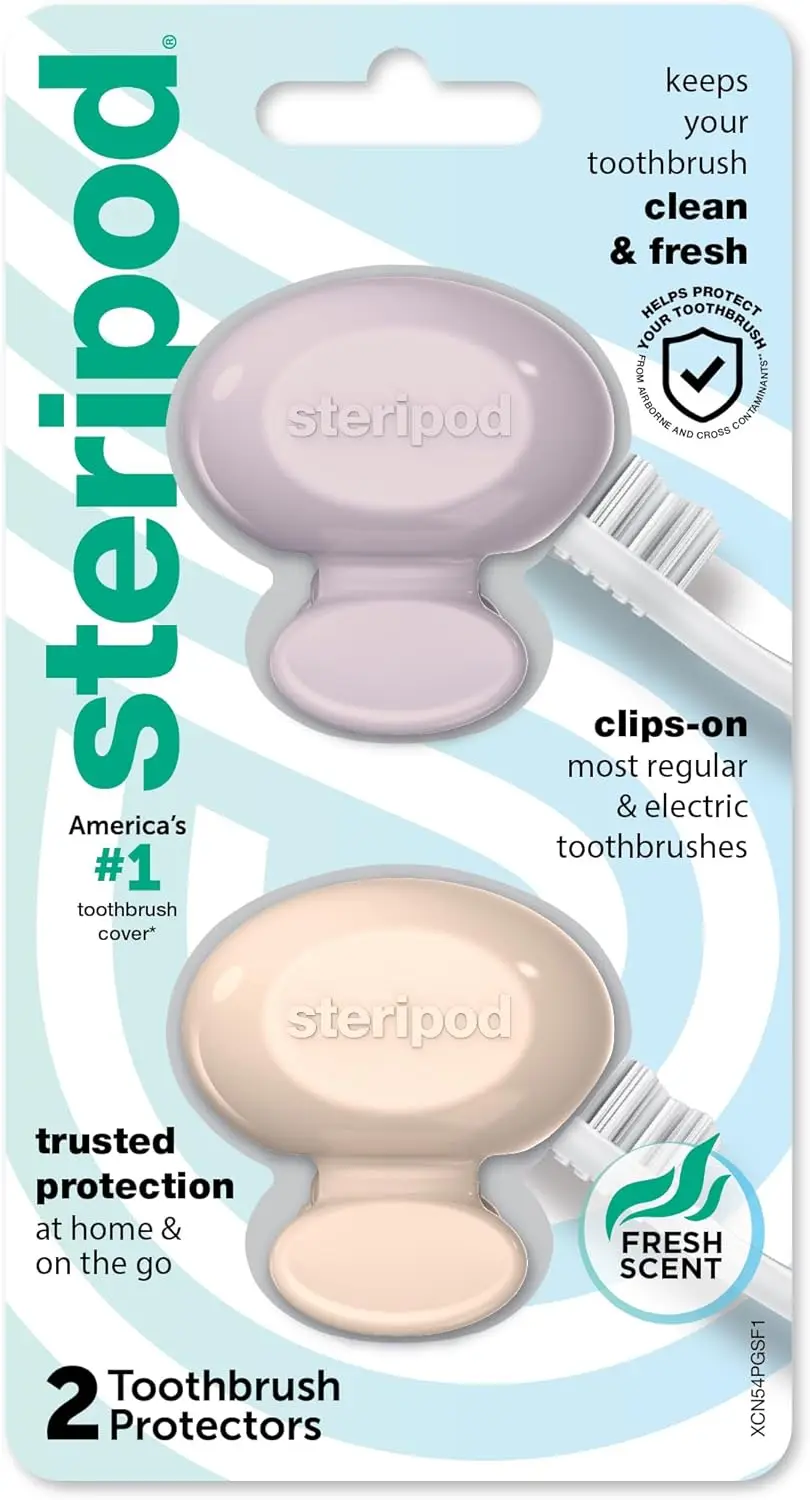 Toothbrush Protector Clip-On, Keeps Bristles Clean & Fresh, Fits Most Manual & Electric Toothbrushes, 2 Pack
Toothbrush Protector Clip-On, Keeps Bristles Clean & Fresh, Fits Most Manual & Electric Toothbrushes, 2 Pack
