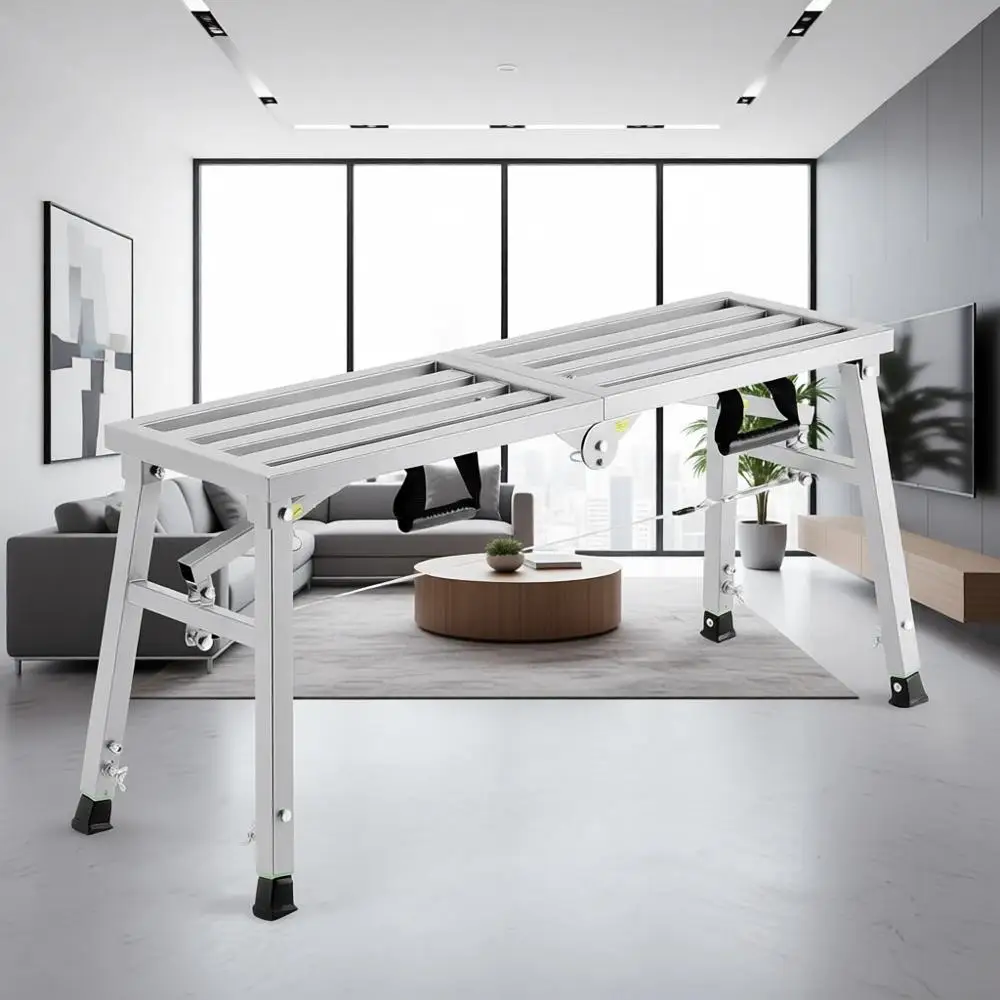 Portable 39x12 Scaffolding Platform, Adjustable Steel Ladder 19.7-29.1, 400 lbs Capacity, Non-Slip for Drywall, Painting, Cleani
Portable 39x12 Scaffolding Platform, Adjustable Steel Ladder 19.7-29.1, 400 lbs Capacity, Non-Slip for Drywall, Painting, Cleani