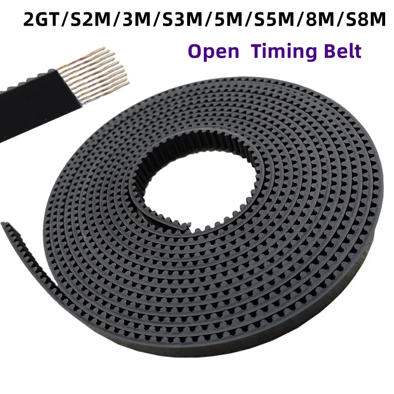 Arc Tooth PU Black Open Synchronous belt 2GT/S2M/3M/S3M/5M/S5M/8M/S8M Width 6/10/15/20/25/30mm Polyurethane steel Timing Belt
Arc Tooth PU Black Open Synchronous belt 2GT/S2M/3M/S3M/5M/S5M/8M/S8M Width 6/10/15/20/25/30mm Polyurethane steel Timing Belt