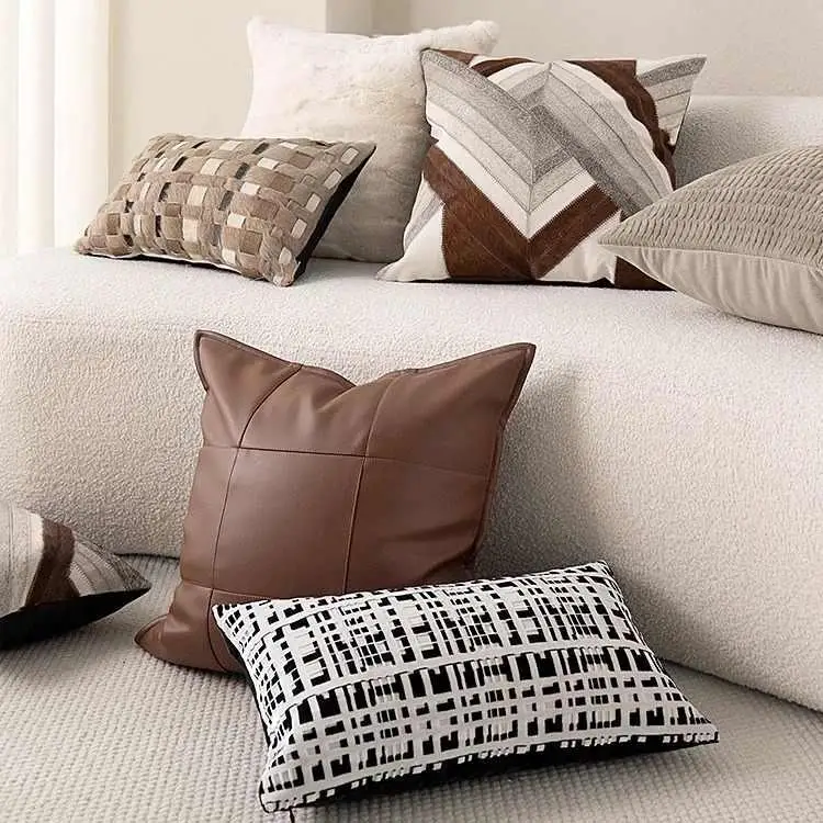 Modern Simple Style Sofa Backrest Cushion Real Fur Leather Rabbit Fur Hotel Homestay Living Room Square Shape Non-Washable
Modern Simple Style Sofa Backrest Cushion Real Fur Leather Rabbit Fur Hotel Homestay Living Room Square Shape Non-Washable