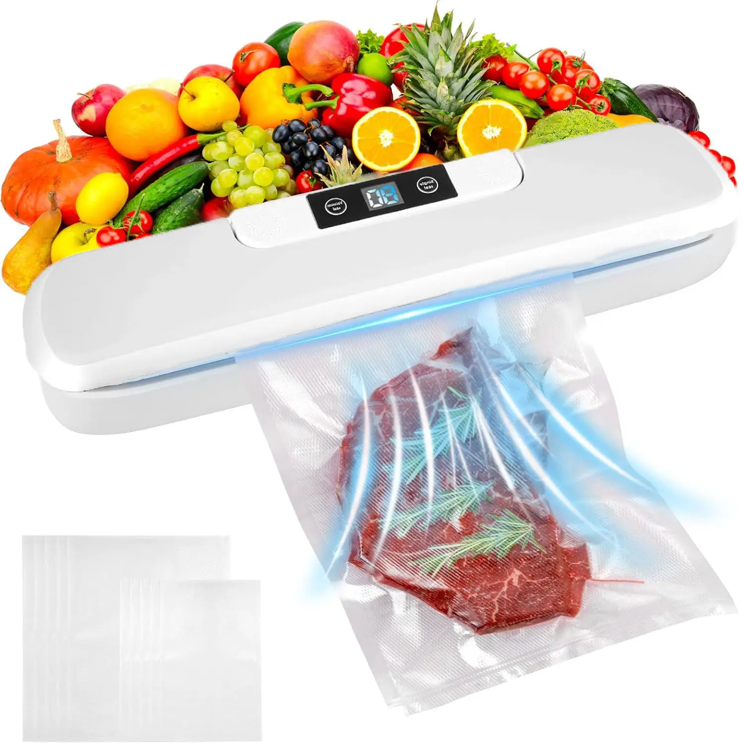 Plastic Food Vacuum Sealer Machine Electric One-Touch Lights Kitchen Vacuum Sealer For Food Storage
Plastic Food Vacuum Sealer Machine Electric One-Touch Lights Kitchen Vacuum Sealer For Food Storage