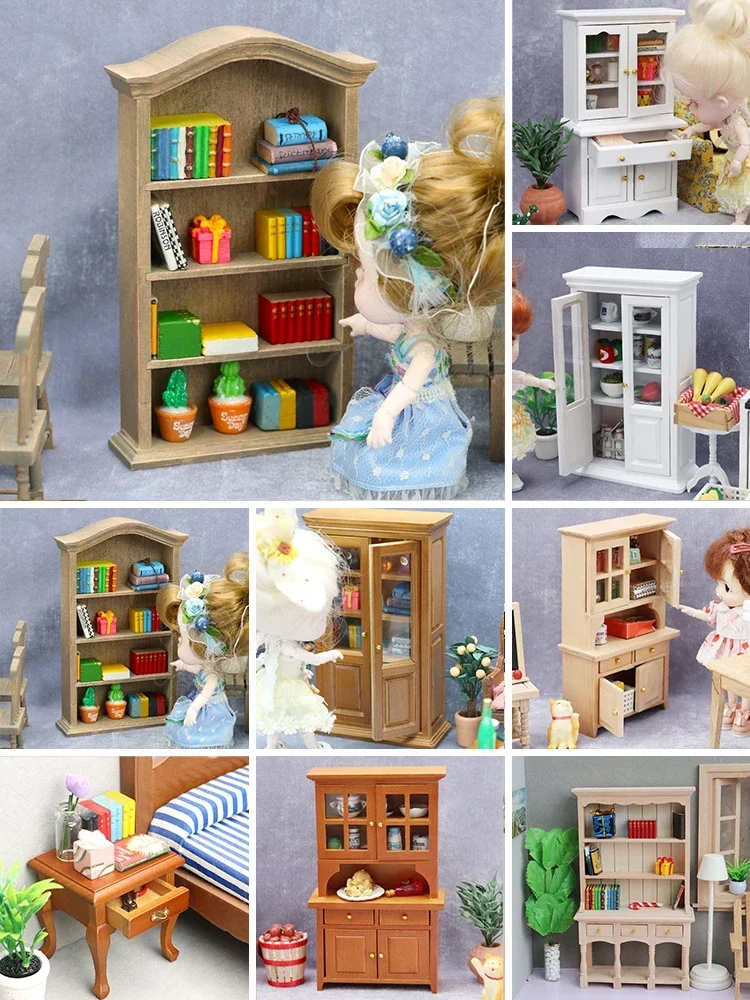 Miniature Wooden Wardrobe Mini Cabinet Bedroom Furniture Kits Home & Living for 1/12 Scale Dollhouse Mini Furniture Accessories
Miniature Wooden Wardrobe Mini Cabinet Bedroom Furniture Kits Home & Living for 1/12 Scale Dollhouse Mini Furniture Accessories