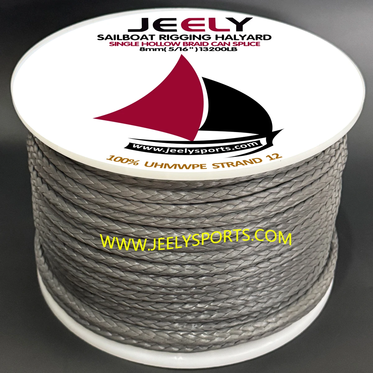 8mm 5/16'' 6000kg UHMWPE Fiber Hollow Braid Winch Towing Rope for Boat 20m Length
8mm 5/16'' 6000kg UHMWPE Fiber Hollow Braid Winch Towing Rope for Boat 20m Length