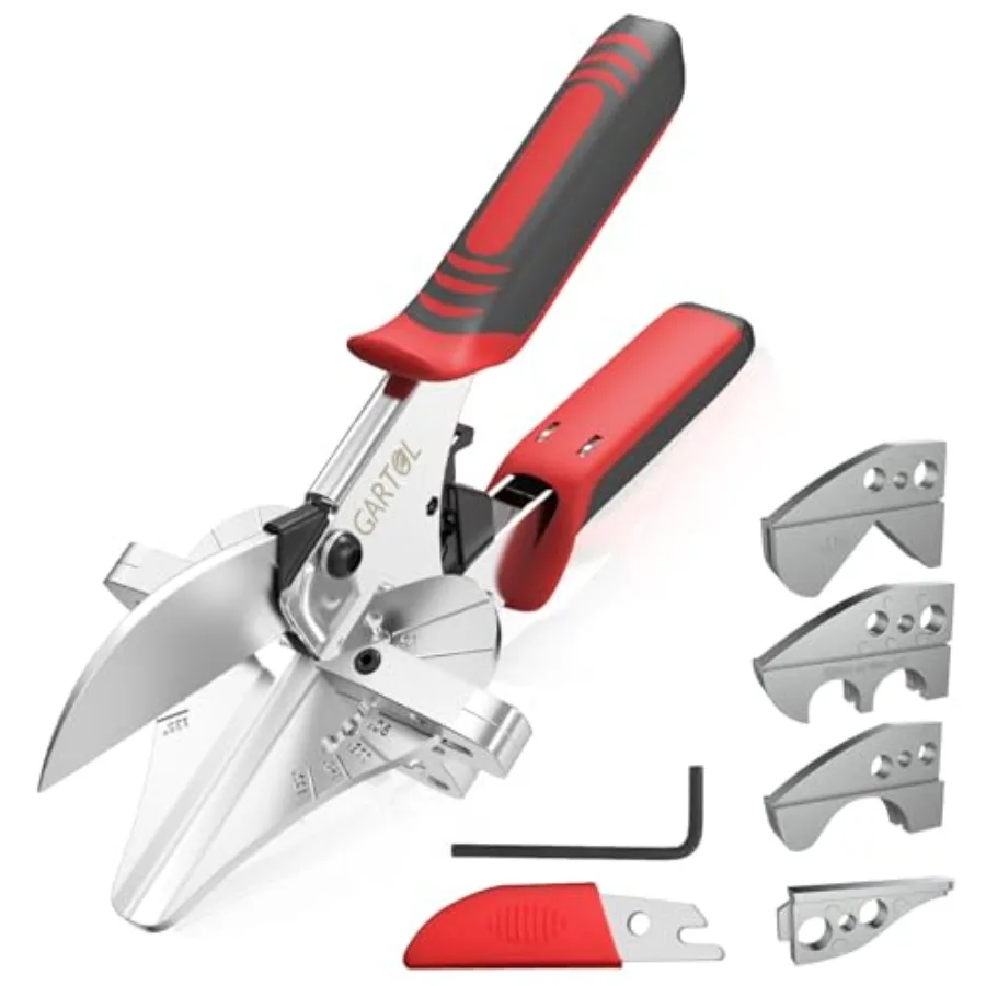 Ratchet Miter Shears 45°-135° Adjustable Multi-Angle Cutter for Molding Trim and Quarter Round Precision Hand Tool for PVC and
Ratchet Miter Shears 45°-135° Adjustable Multi-Angle Cutter for Molding Trim and Quarter Round Precision Hand Tool for PVC and