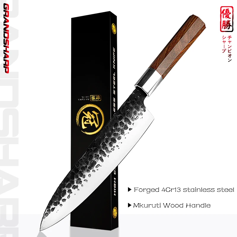 8 Inch Handmade Chef Knife Japanese Kitchen Knives 4cr13 Steel Gyuto PRO Slicing Cooking Tools Wood Handle Gift Box GRANDSHARP
8 Inch Handmade Chef Knife Japanese Kitchen Knives 4cr13 Steel Gyuto PRO Slicing Cooking Tools Wood Handle Gift Box GRANDSHARP