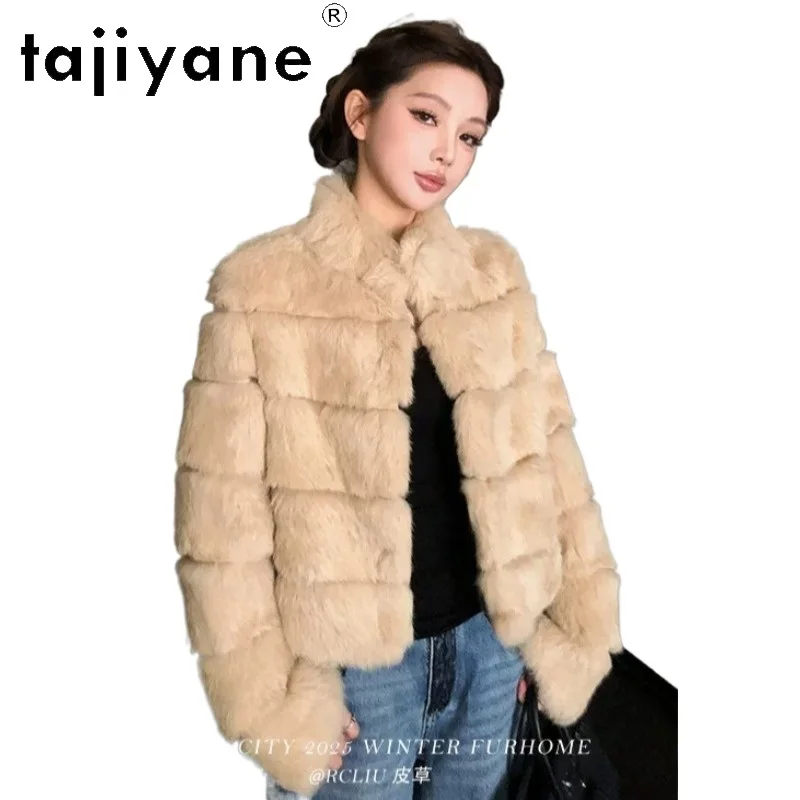 TAJIYANE High Quality Rabbit Fur Coat Woman Furry Tops Short Real Fur Jacket Winter Coat Women Stand Collar Jackets Дубленка New
TAJIYANE High Quality Rabbit Fur Coat Woman Furry Tops Short Real Fur Jacket Winter Coat Women Stand Collar Jackets Дубленка New