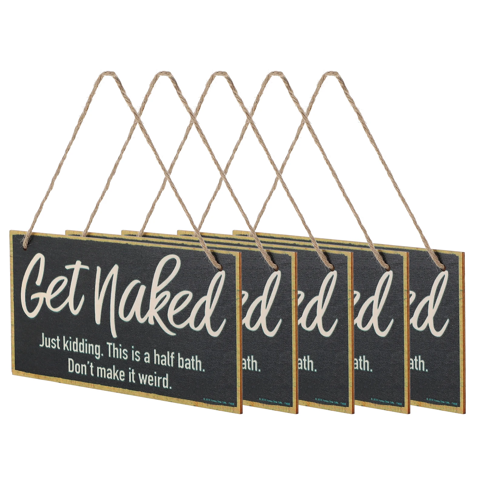 5pcs Bathroom Decor Wooden Signs Premium Material Pre drilled Holes Rope Hanging Wall Plaque Bath Humor
5pcs Bathroom Decor Wooden Signs Premium Material Pre drilled Holes Rope Hanging Wall Plaque Bath Humor
