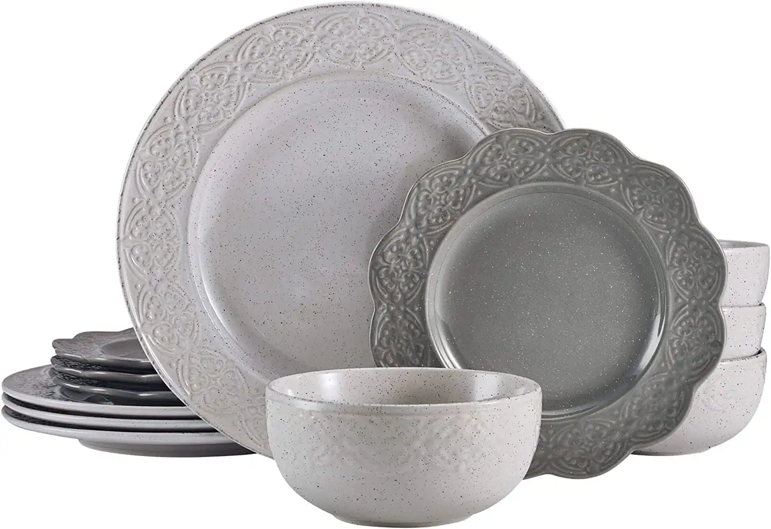 12-Piece White Stoneware Dinnerware Set, Durable & Elegant Tableware
12-Piece White Stoneware Dinnerware Set, Durable & Elegant Tableware