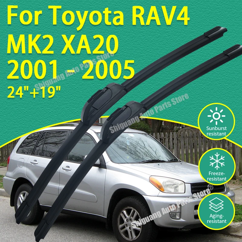 Front Silicone Coating Wipers for Toyota RAV4 MK2 XA20 2001 - 2005 Car Wiper Windshield Windscreen Blades Accessories 2002 2003
Front Silicone Coating Wipers for Toyota RAV4 MK2 XA20 2001 - 2005 Car Wiper Windshield Windscreen Blades Accessories 2002 2003