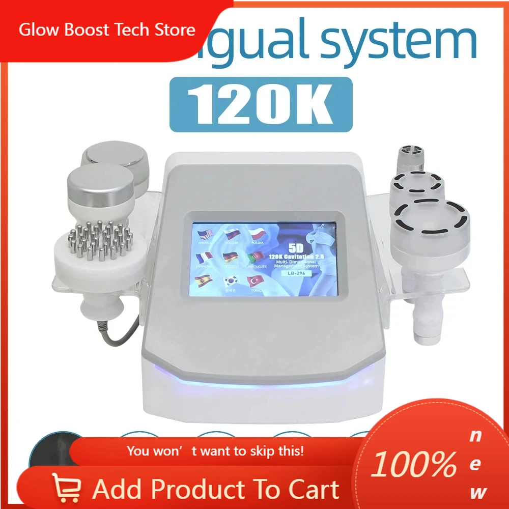 GB120K Cavitation Vaccum Therapy Machine 5D Ultrasonic Fat Burning Cellulite Removal Body Slimming Shape Firming Lifting Massage
GB120K Cavitation Vaccum Therapy Machine 5D Ultrasonic Fat Burning Cellulite Removal Body Slimming Shape Firming Lifting Massage