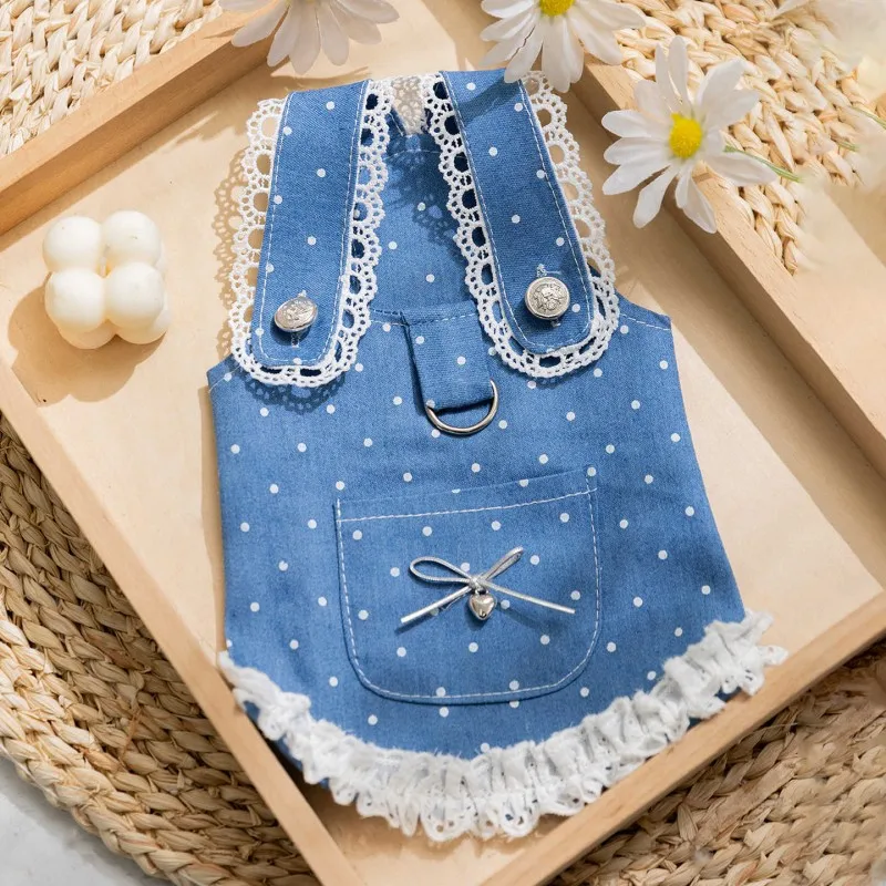 Summer Denim Dog Dress Dot Bow Pet Suspenders Luxury Dog Clothes Cat Outfits Chihuahua Bichon Yorkie Girls Dog Skirts Jeans New
Summer Denim Dog Dress Dot Bow Pet Suspenders Luxury Dog Clothes Cat Outfits Chihuahua Bichon Yorkie Girls Dog Skirts Jeans New