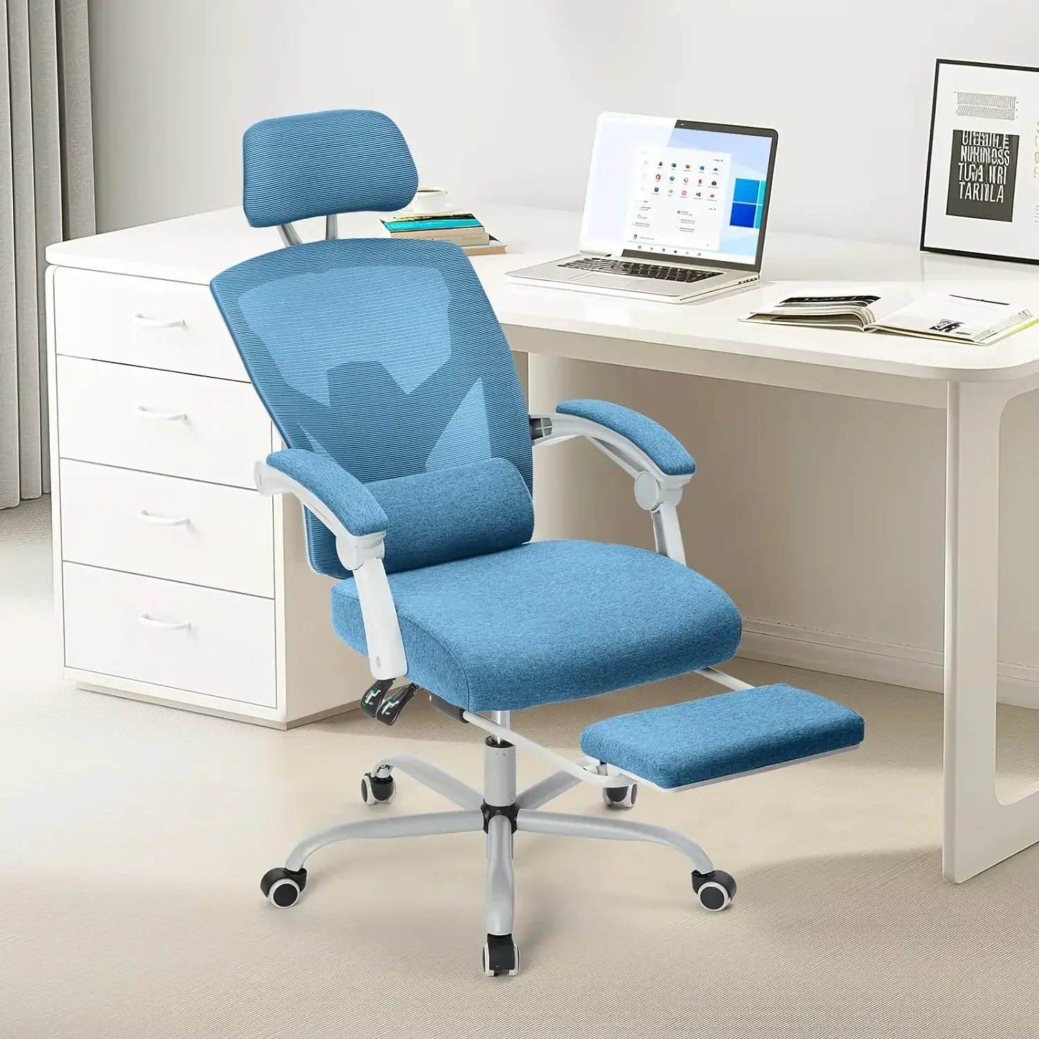 Office Computer Desk Chair, Ergonomic High-Back Mesh Rolling Work Swivel Chairs with Wheels, Comfortable Lumbar Support
Office Computer Desk Chair, Ergonomic High-Back Mesh Rolling Work Swivel Chairs with Wheels, Comfortable Lumbar Support