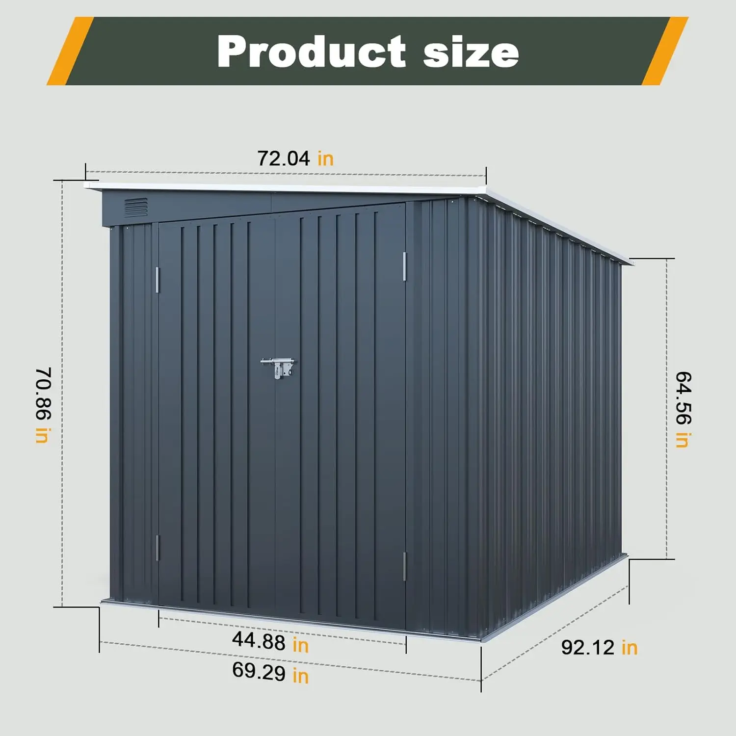 new 6x8 FT Lean to Shed with Lockable Double Doors, Metal Outdoor Storage Shed with Free PC Light Board for Tools, Customized
new 6x8 FT Lean to Shed with Lockable Double Doors, Metal Outdoor Storage Shed with Free PC Light Board for Tools, Customized
