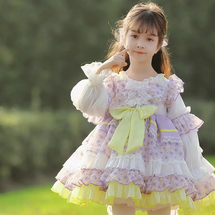 2024 Spring New Spanish Lolita Princess Ball Gown Bow Lace Stitching Birthday Party Dresses For Girls Easter Eid A3625
2024 Spring New Spanish Lolita Princess Ball Gown Bow Lace Stitching Birthday Party Dresses For Girls Easter Eid A3625