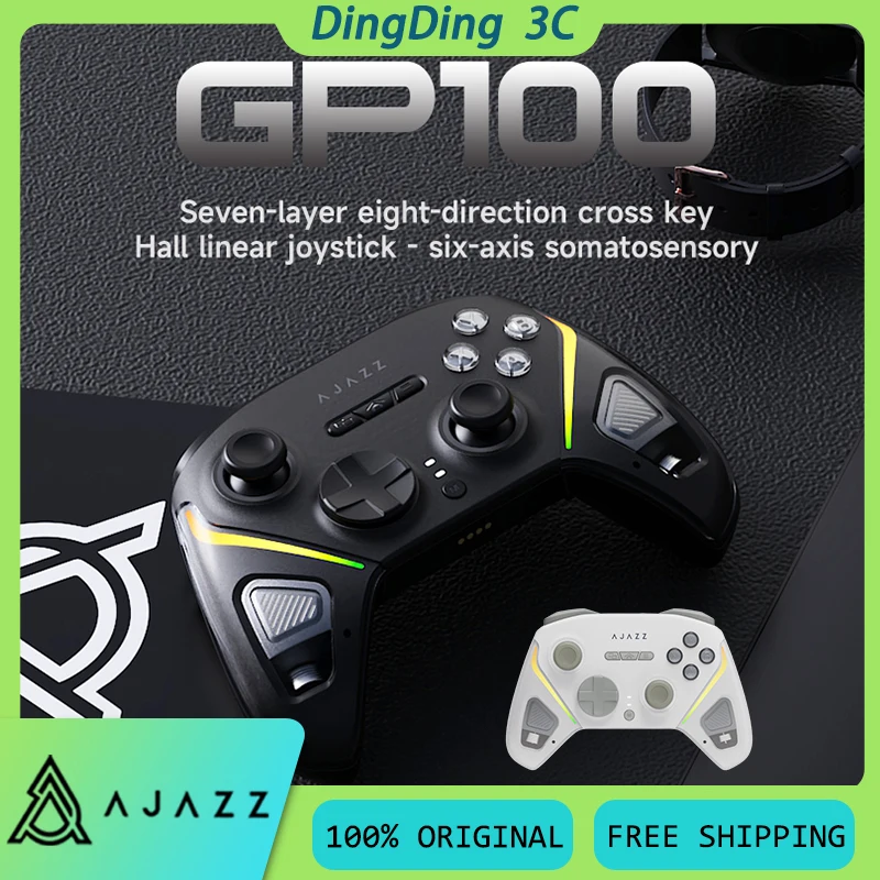 AJAZZ GP100 Wireless Gamepads Tri-Mode Six-axis Somatosensory Long Battery Life Low Latency Joystick Custom PC Game Controller
AJAZZ GP100 Wireless Gamepads Tri-Mode Six-axis Somatosensory Long Battery Life Low Latency Joystick Custom PC Game Controller